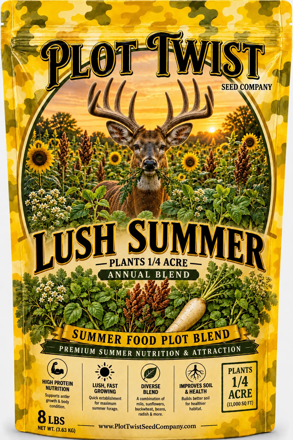 Plot Twist Lush Summer Annual Blend 8 lb seed bag